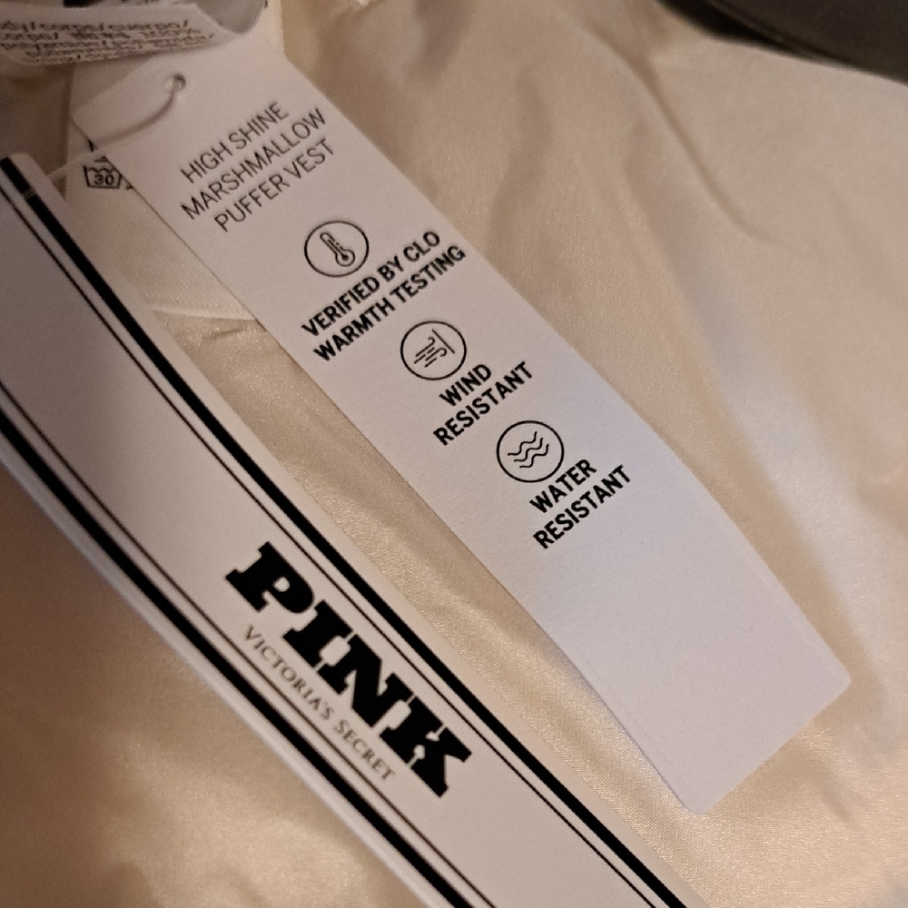 PINK Victoria's Secret Cream Puffer Vest - Picture 7 of 7